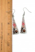 Triangle Crystal Bead Earrings